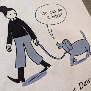 Closeup of Support dawg bag