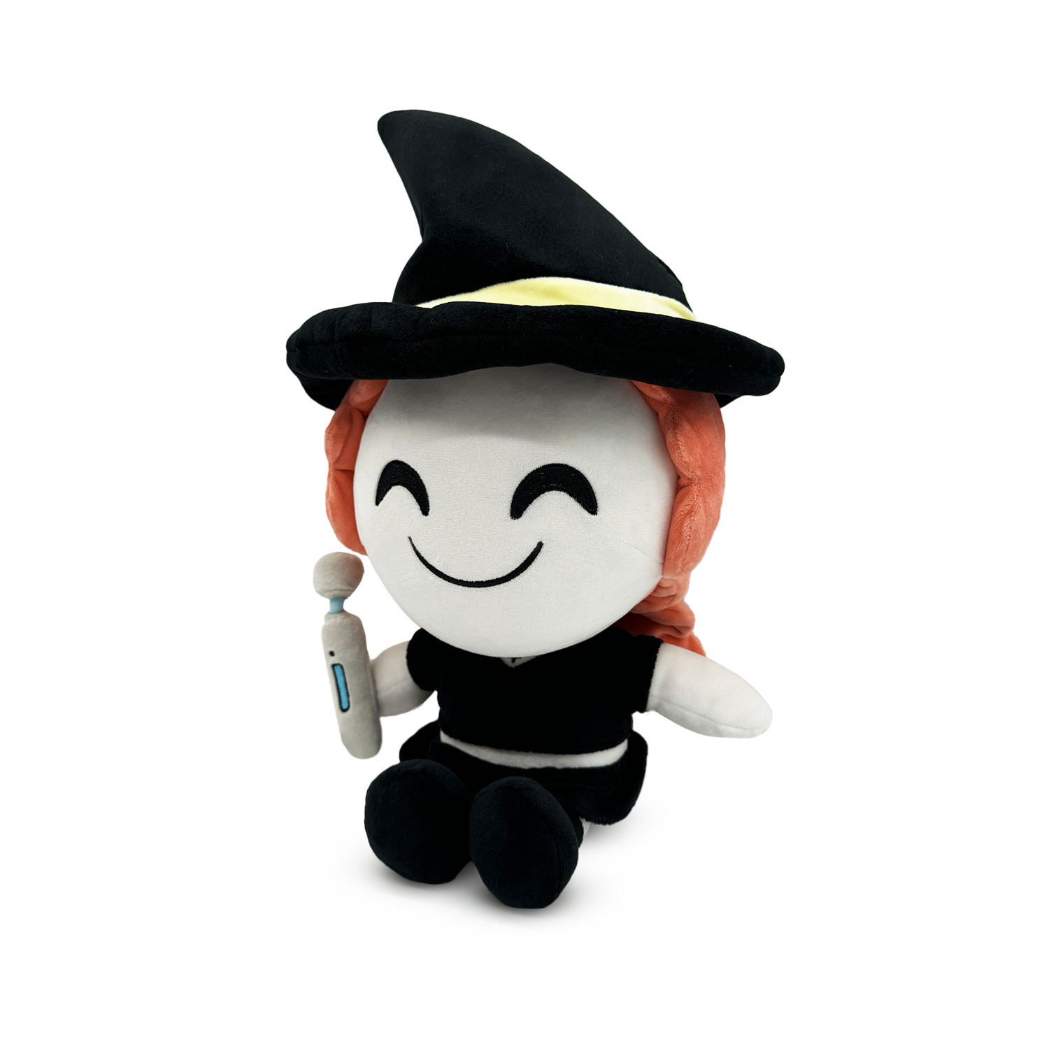 Cute Witch plushie before white background, side view