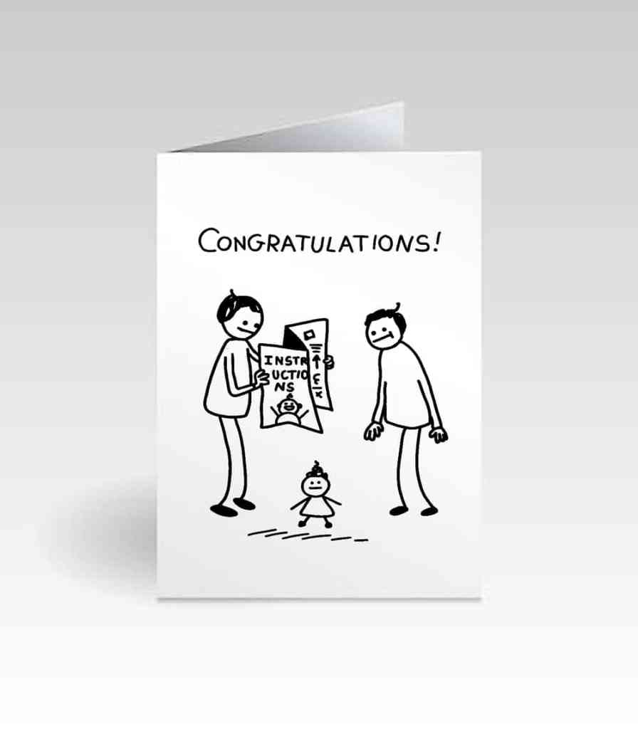 New baby new parents funny greeting card